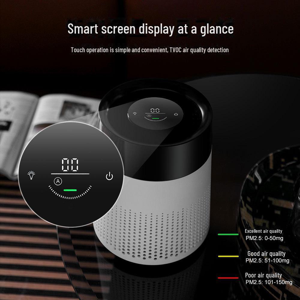 Desktop Air Purifier with Smart Detection and Night Light