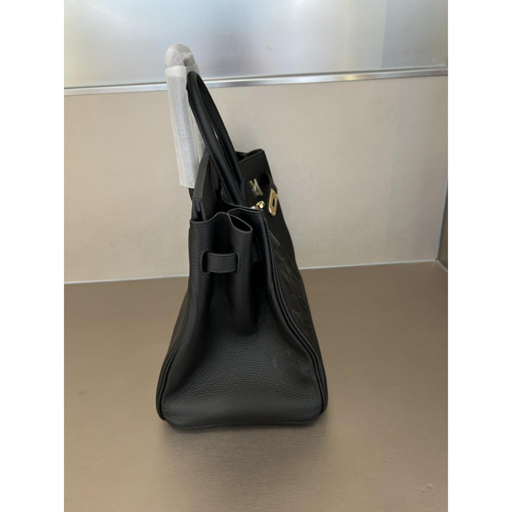 2026 New TOGO Leather Pressed Convex Mark Carriage Platinum Bag Genuine Leather Women's Bag First Layer Cowhide European and American Hand Bag