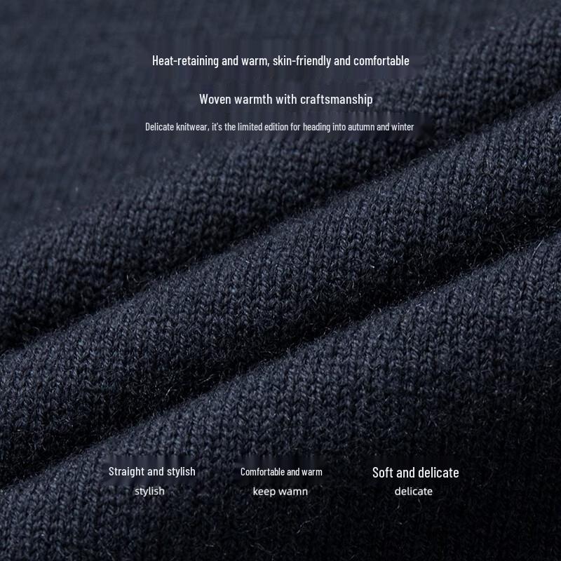 Hengyuanxiang Men's Wool Polo Sweater