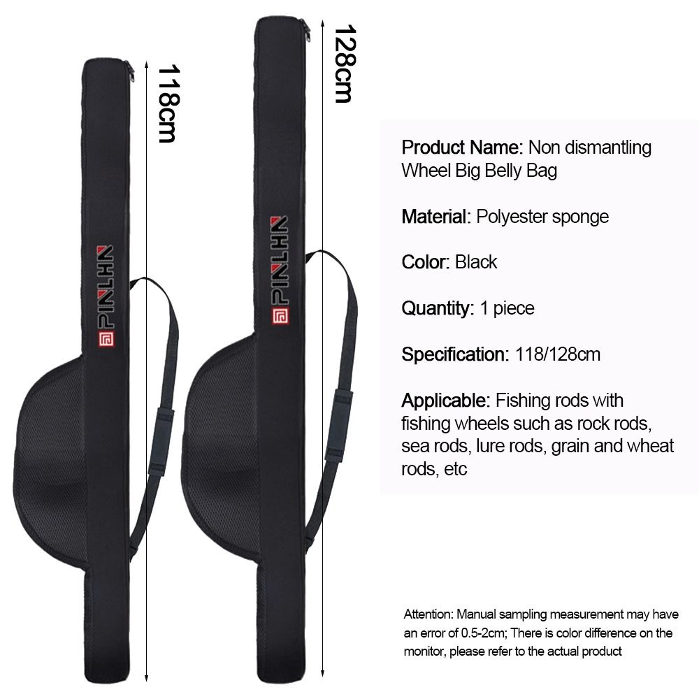 New Portable Fishing Rod Bag Folding 118/128cm Fishing Rod Case With Shoulder Strap Fishing Pole Case