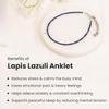 Astrotalk Lapis Lazuli Anklet | Reduces Guru Dosh, Boosts Clarity, Protects from Evil Eye | Anklet for Women | Jewellery
