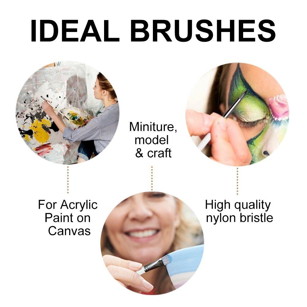 White Paint Brush Pen Set Nylon Art Paint Brushes New Watercolor Pen