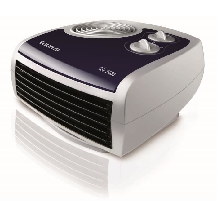 Radiateur thermoventilateur orientable 2400 W bleu et gris