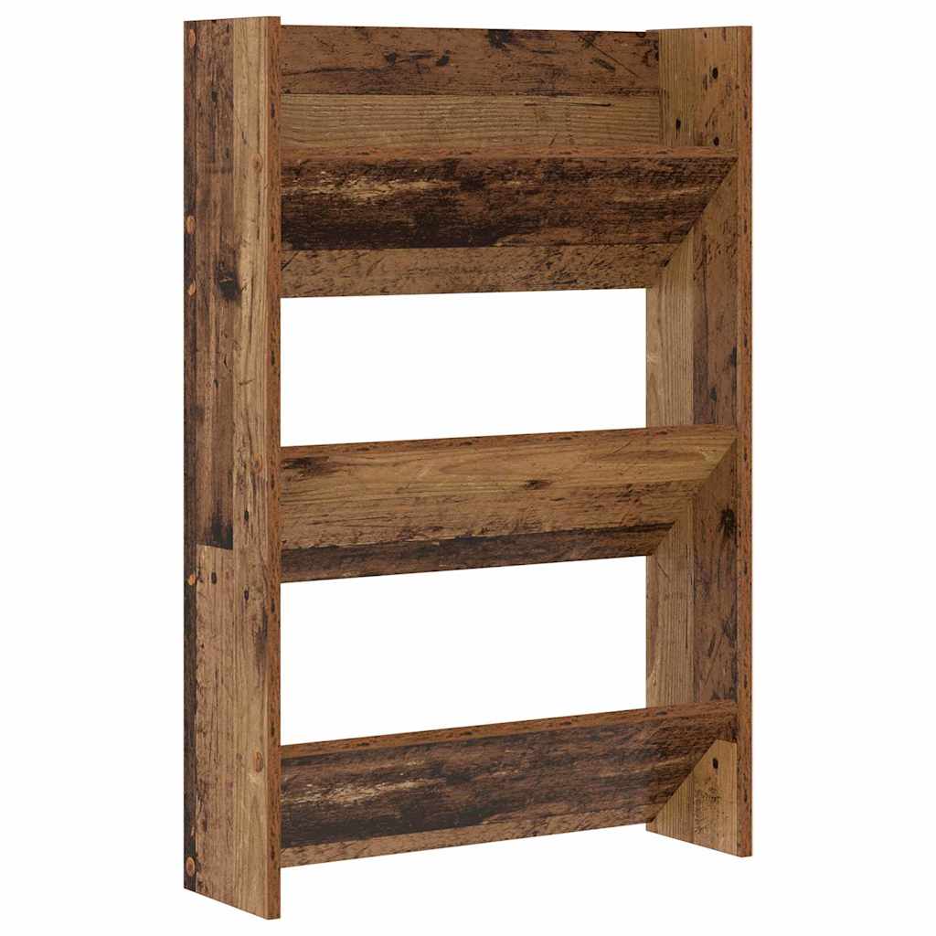 Shoe Cabinet with Shelf Rustic Wood Look 60 x 18 x 90 cm Engineered Wood