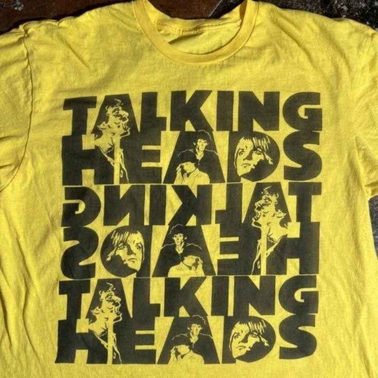 Talking Heads band Reprint Yellow TShirt Unisex PNA_348 Unisex T-Shirt L