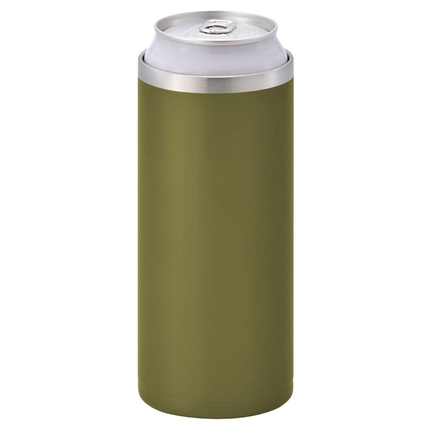 

Wahei Freiz Long-Lasting Cold Can Holder for Tumblers (500ml Cans), Forest Green, Vacuum Insulated, Keeps Cans Hot or Cold, Fortec RH-1536