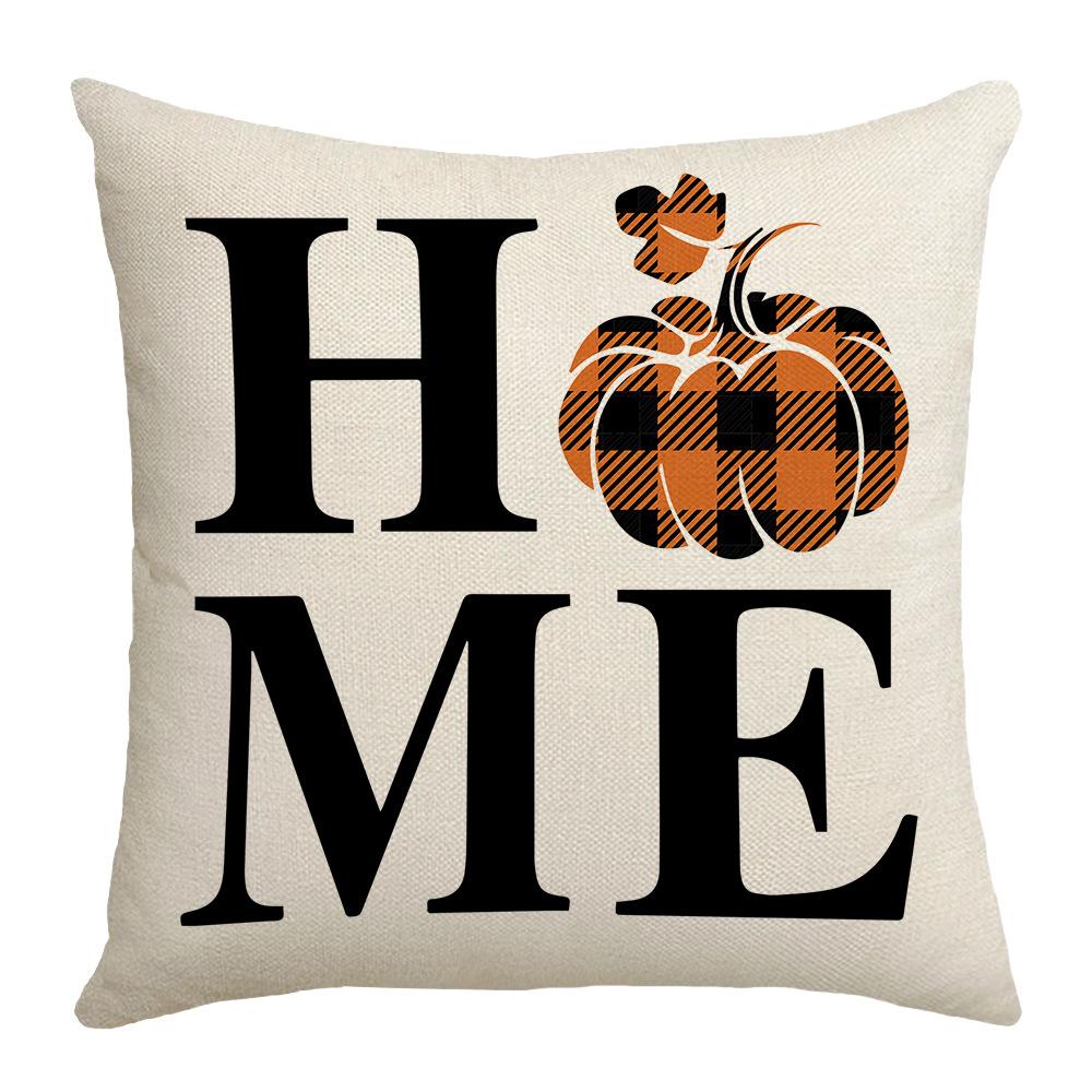 New Autumn Maple Leaf Letter Pillow Cushion Sofa Bedside Bedroom Living Room Linen Pillow Cover