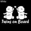 1 PC Auto Decoration Cartoon Window  Car Sticker Twins Baby On Board Decals