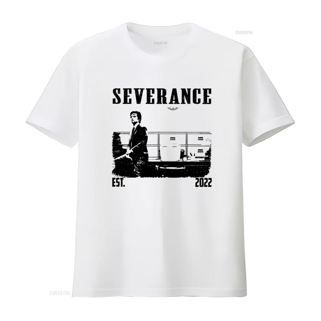 Severance TV Series Vintage Midcentury T Shirt for Men 2022 Est Print Crewneck Casual Vintage Washed Comfortable Homme