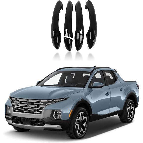 Door Handle Cover Protector for H-yundai Santa Cruz 2022 2023 2024 Accessories, ABS Car Exterior Door Handle Cover Trim 5Pcs (Sliver)