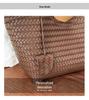 Versatile Large-Capacity Woven PU Leather Shoulder Bag - Stylish Urban Handbag for Women
