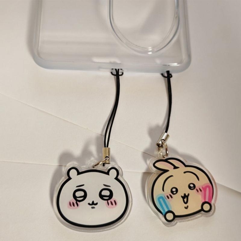 Anime Figure Keychain Mobile Phone Pendant Couple Lanyard Pendant Keychains Cell Accessories Bag Pendant Gifts