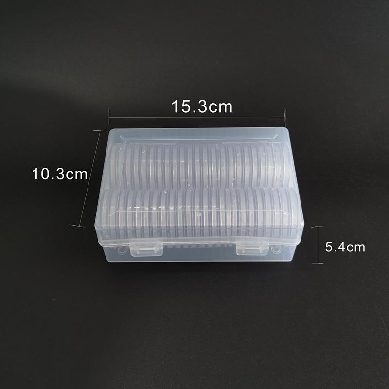 50/100Pcs 30/40MM Collectible Coin Boxes Transparent Protective Storage Capsules Round Coin Householder Organizer