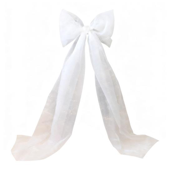 Christmas Tree Topper Bow Extra Large Mesh Bow with Long Streamers for Holiday Wedding Birthday Party Wall Decoration