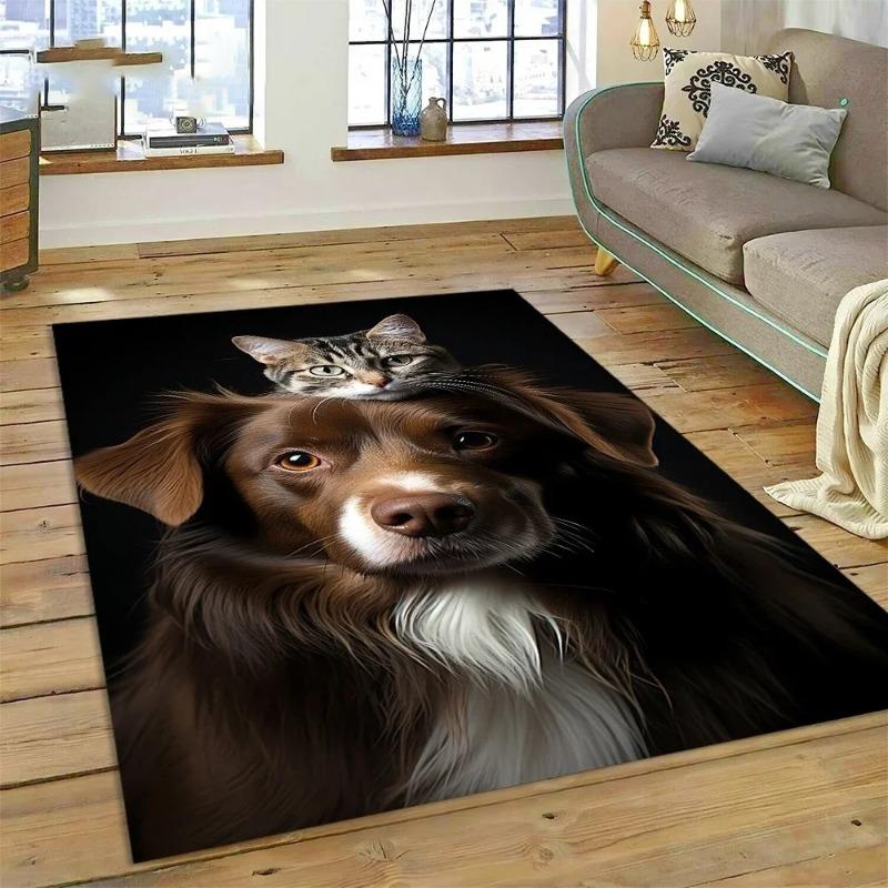 Cute Dog Samoye Chihuahua Husky Koki Cartoon Carpet Rug for Bedroom Living Room Home Sofa Decoration Child Large Decor Floor Mat