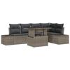 VidaXL Ensemble de Canapé de Jardin de 6 pièces avec Coussins Gris en Rattan 3349185