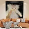 Süßer Lustiger Katze Wandteppich Kawaii Kätzchen Druck Polyester Stoff Hintergrund für Schlafzimmer Wohnzimmer Studentenwohnheim Heimdekoration Multi