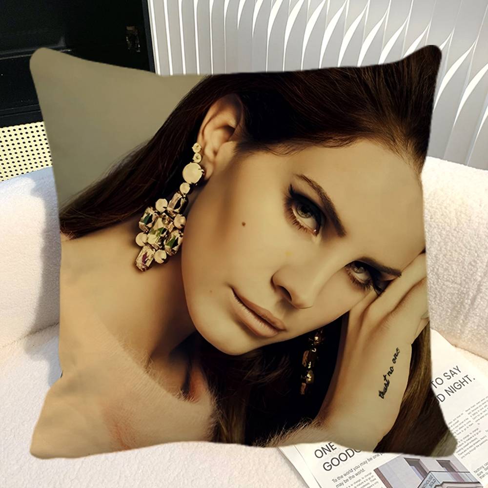 Nordische Vintage-Ästhetik Lana Del Rey Kissenbezug Quadratisches Kissen Schlafzimmer Sofa Freizeit Komfortkissen Auto Heimdekoration