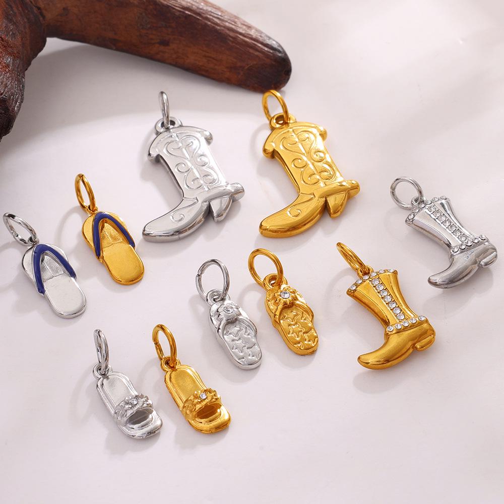 Retro Western Cowboy Boot Pendant with Niche Design