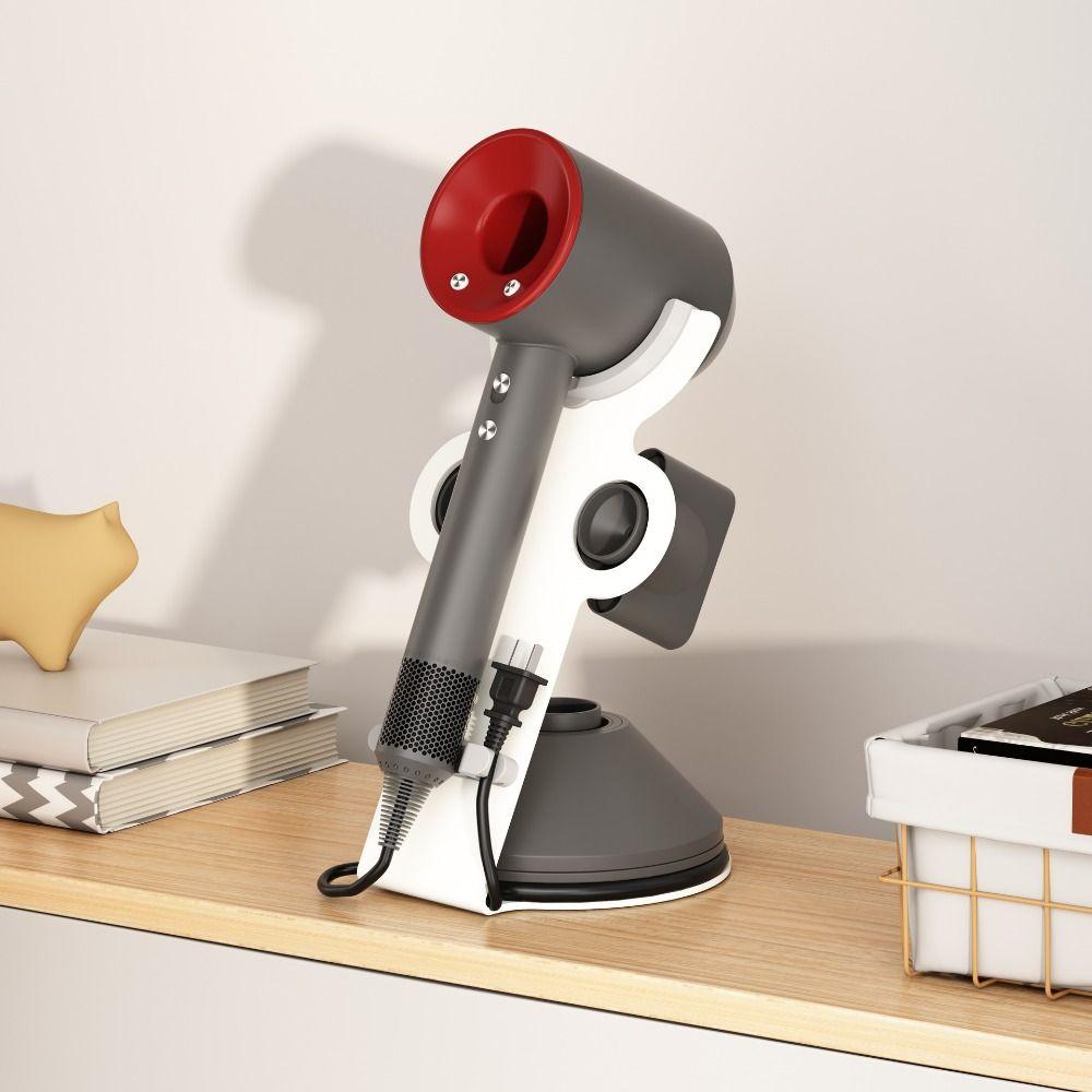 3-In-1 Hair Dryer Holder Metal Bathroom Organizer Portable Hair Dryer Storage Rack  for Home