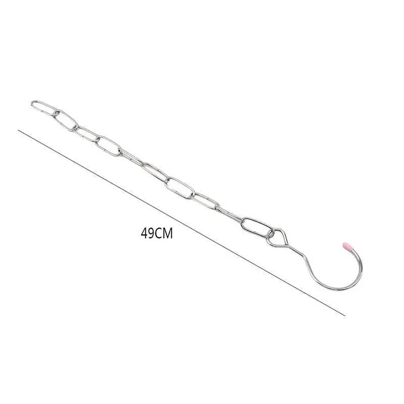 1 Pc Stainless Steel Clothes Chain Wardrobe Storage Chain Hanger Storage Creative Wardrobe Multi-function Clothes Hook