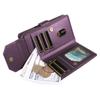 For iPhone 14 Pro Case with Multi-Card Holder and Strap PU Leather Phone Cover Stand