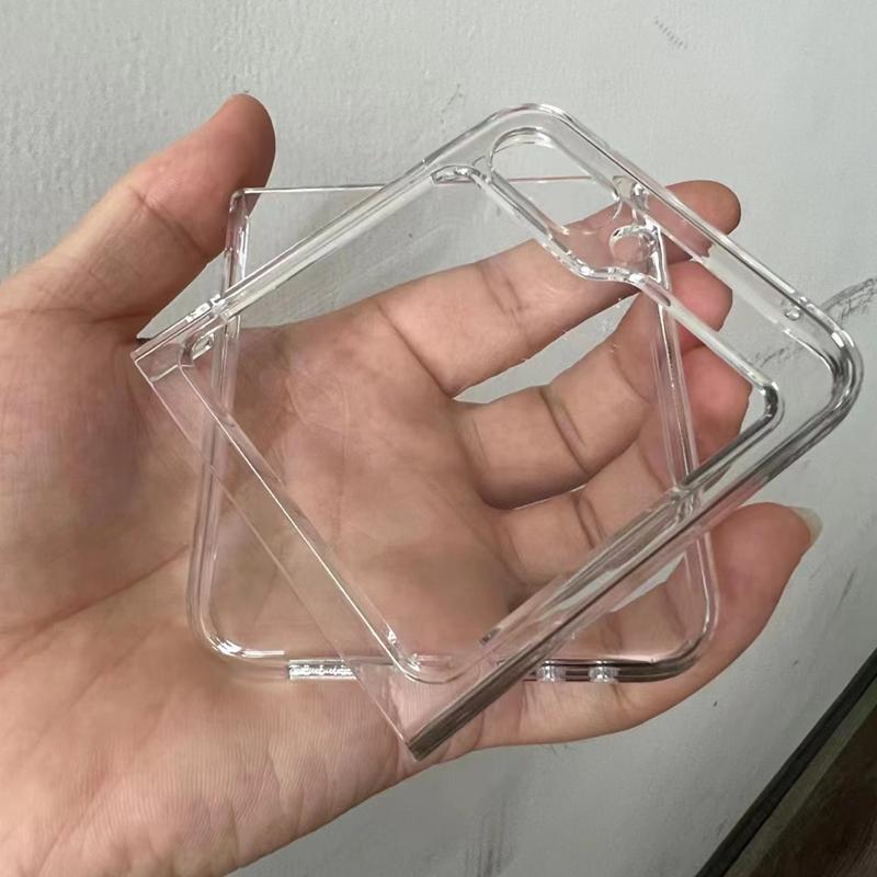 Ultra Thin Slim Clear Transparent Crystal Hard PC Phone Case Cover For Samsung  Galaxy Z Flip 5 / 4 / 3 5G A52 A53 A24 A34 A54 5G S20 S21 FE S22 S23