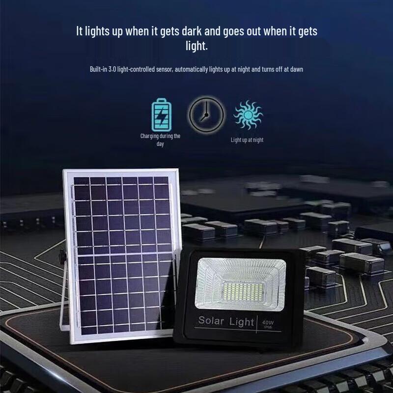 UOSU 100W Solar Garden Floodlight
