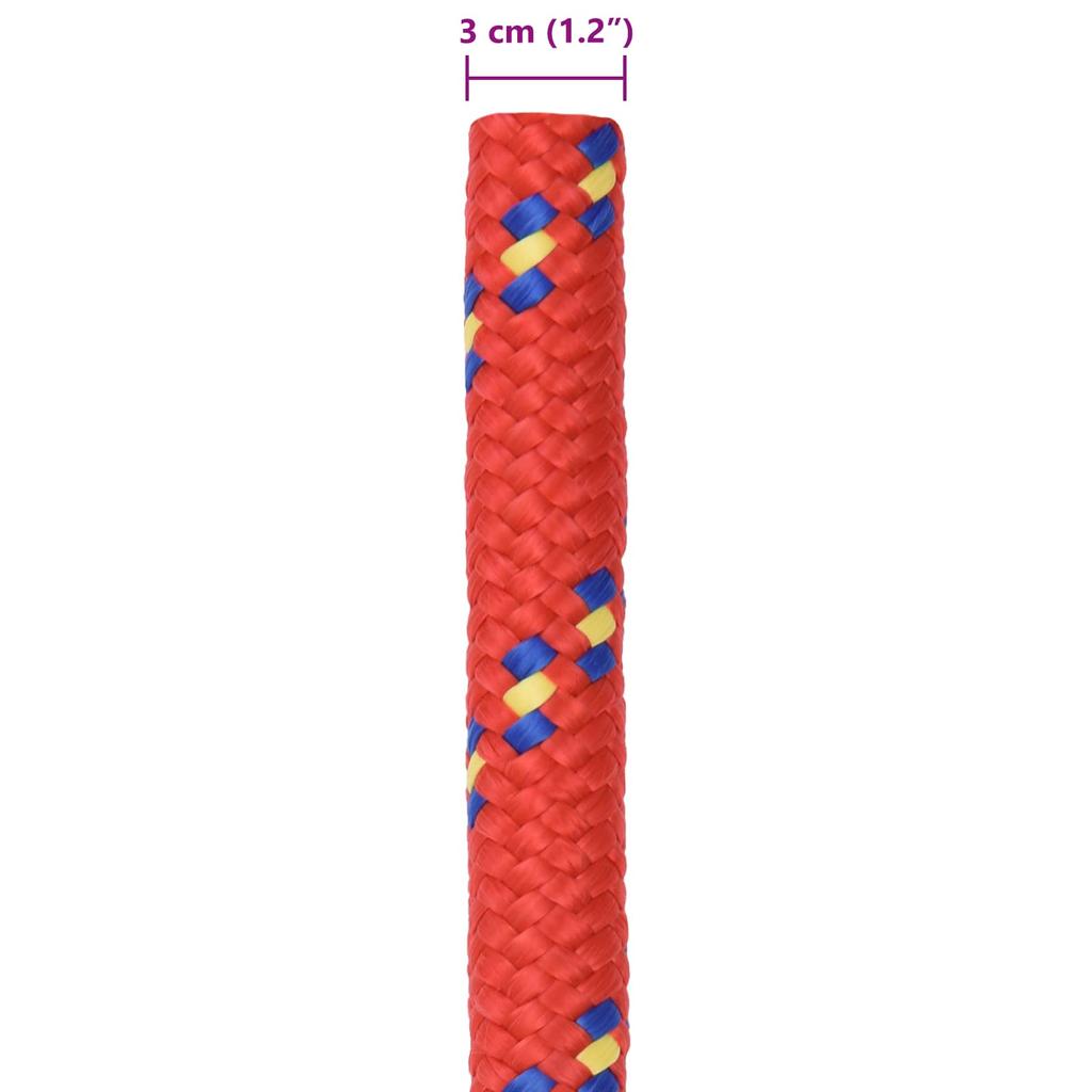 Boat Rope 5 m 3 cm Red PP