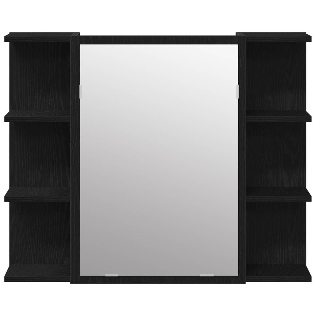 Bathroom Furniture Set with Shelf 3 Pcs Black 30 X 30 X 179.5 Cm