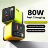 80W GaN Schnelllade-Typ-C-USB-Telefonladegerät Mit Teleskopischem USB-C-Kabel Für 16 15 Samsung Laptop-Wandladegerät Mit Licht