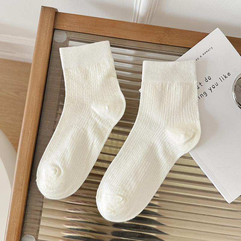 Female Summer Thin New Cotton Lovely Ballet Style Hollow Mesh Breathable Short Tube Socks