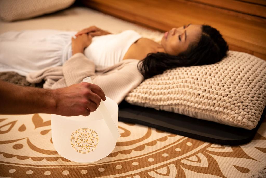 MEINL Sonic Energy Collection Bol Cântător de Cristal Tijă Silicon CSBRM, Acoperit, Mediu, 7,8"