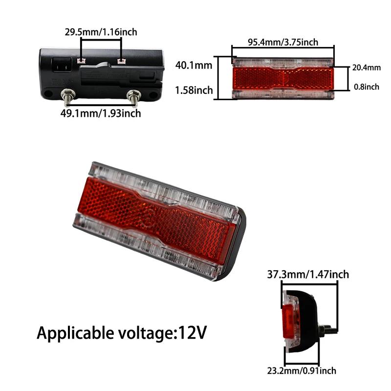 

LINGQI RACING Wateproof Modified Parts Ebike Rear Light Emergency Brake Lights Red Taillight For Light Bee Electric Bikes красный