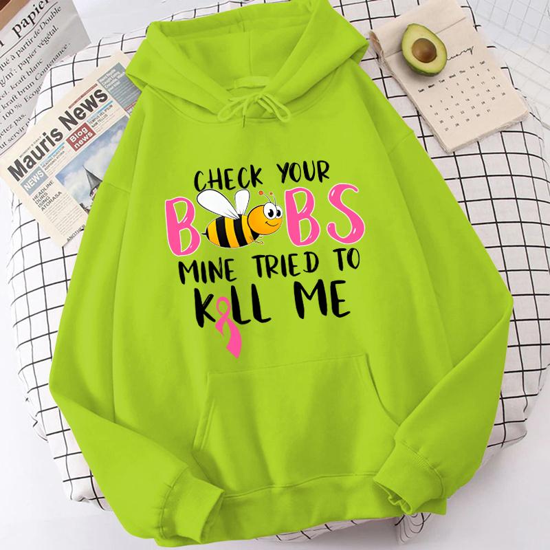 (Unisex-Hoodie)Brustkrebs Hoodies Pullover Unisex Kapuzenpullover Harajuku Streetwear Langarm