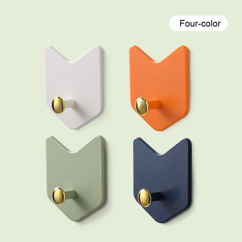 4 Stück kreative selbstklebende Haken an der Wand ohne Bohren, starke Schlüsselkappen-Aufbewahrung, Handtuchhalter für Küchen- und Badezimmertüren