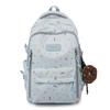 Multi-Compartment Printed Backpack Junior High School Schoolbag Commuter Backpack