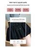 2025 Autumn Black High-Waist A-Line Skirt for Women: Slimming, Fluffy, Elastic Fit