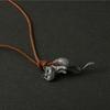 Handmade Cat Pendant Necklace Cute Animal Collarbone Necklace Fashion Statement Jewelry Lovely Gift for Men Women