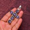 Awesome Amethyst Cross Shape Gemstone Pendant: 925 Sterling Silver Handmade Pendant Necklace Jewelry