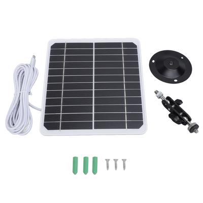 Pannello Solare da Parete 20W IP68 Impermeabile Pannello Solare Monocristallino Caricabatterie con Cavo di Ricarica da 3m per Telecamera di Sicurezza