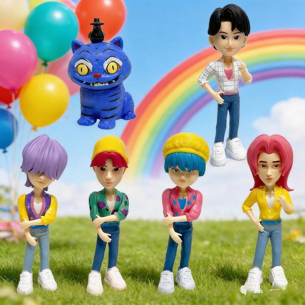 Kpop Demon Hunters Pvc Figurine Collection Set, Perfect Ornament For Fans And Collectors Home Office Decor