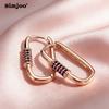 SIMJOO Rose Gold Color Fashionable Geometric Shape Noble Women's Stone Earrings Pendants