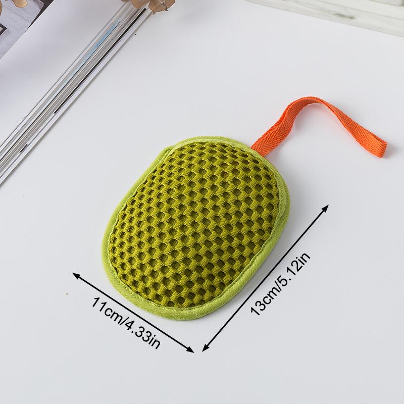 2-in-1 Bade-Luffa-Handschuh Doppelseitig Zum Entfernen von abgestorbenen Hautschüppchen und Schmutz Badehandschuh Duschlappen Schäumnetz Seifensäckchen Kann Seife hineinlegen