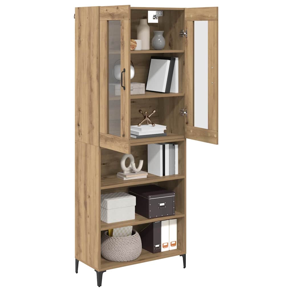 Highboard Artisan Oak 69.5 X 34 X 180 Cm Particleboard