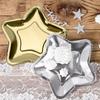 20pcs Gold/Silver Five Pointed Star Paper Plate Disposable Dessert Tray Paper Plate  Christmas