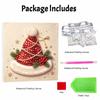 Premium Framed Pearl Art Kit with Christmas Santa Hat Pattern 5D Sparkling Bead Canvas DIY Relaxing Craft for Home Wall Decor Gift