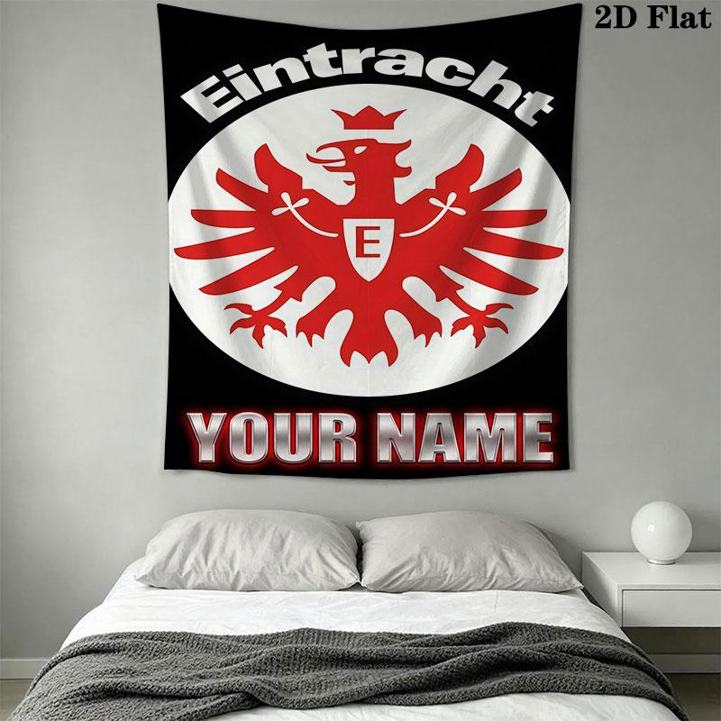 Custom Eintracht Frankfurt Wall Hanging Printed Fabric Blanket Decorative Tapestries for Bedroom Living Room Home Decor