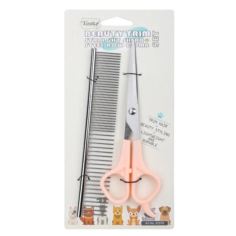 

Набор ножниц для ухода за домашними животными: Удаление узлов, стальная расческа, предметы первой необходимости для салона красоты Size 92576 розовый