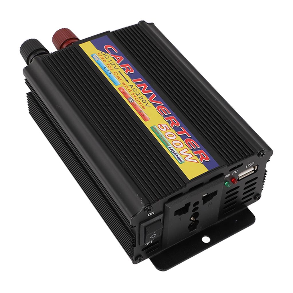 500W Auto-Wechselrichter 12V DC zu AC Strom-Wechselrichter mit Betriebsanzeige Lichtschalter Taste Spannung